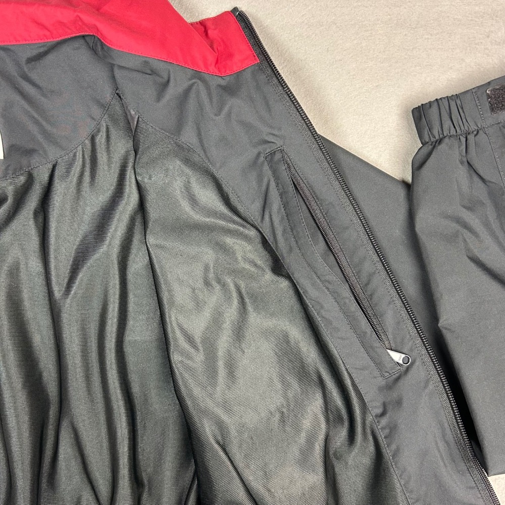 FootJoy DryJoys Golf Jacket Full Zip Waterproof Womens Medium Black Red - Picture 9 of 12